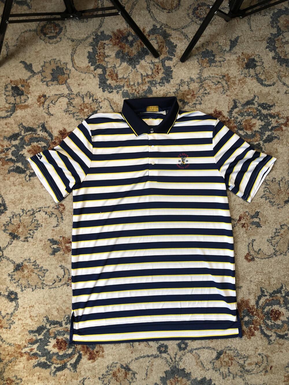 U.S. Open Winged Foot Shirt Polo Mens Large USGA Golf Tournament 2020 Striped